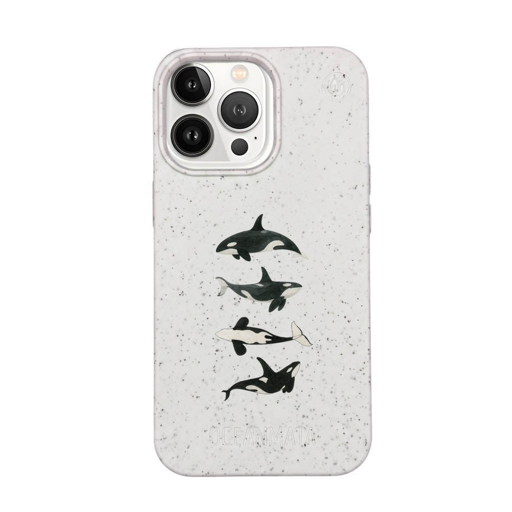 iPhone 13 pro max Hülle - Orca weiß - "OrcaFamily" - nachhaltig