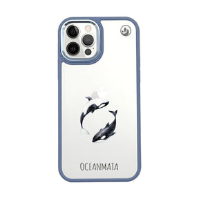 iPhone 12 pro / iPhone 12 Hülle - Orca blau - "OrcaFlow" - nachhaltig
