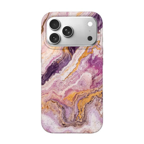 Biologisch abbaubare Handyhülle iPhone 18 Pro / 17 Pro Pinkmarble — kompostierbar — Vorderseite