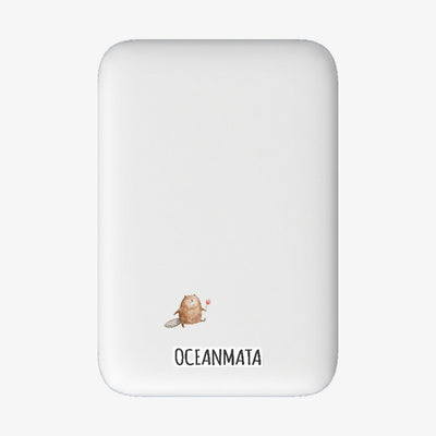 Powerbank MagSafe - "BeaverBliss" - nachhaltig
