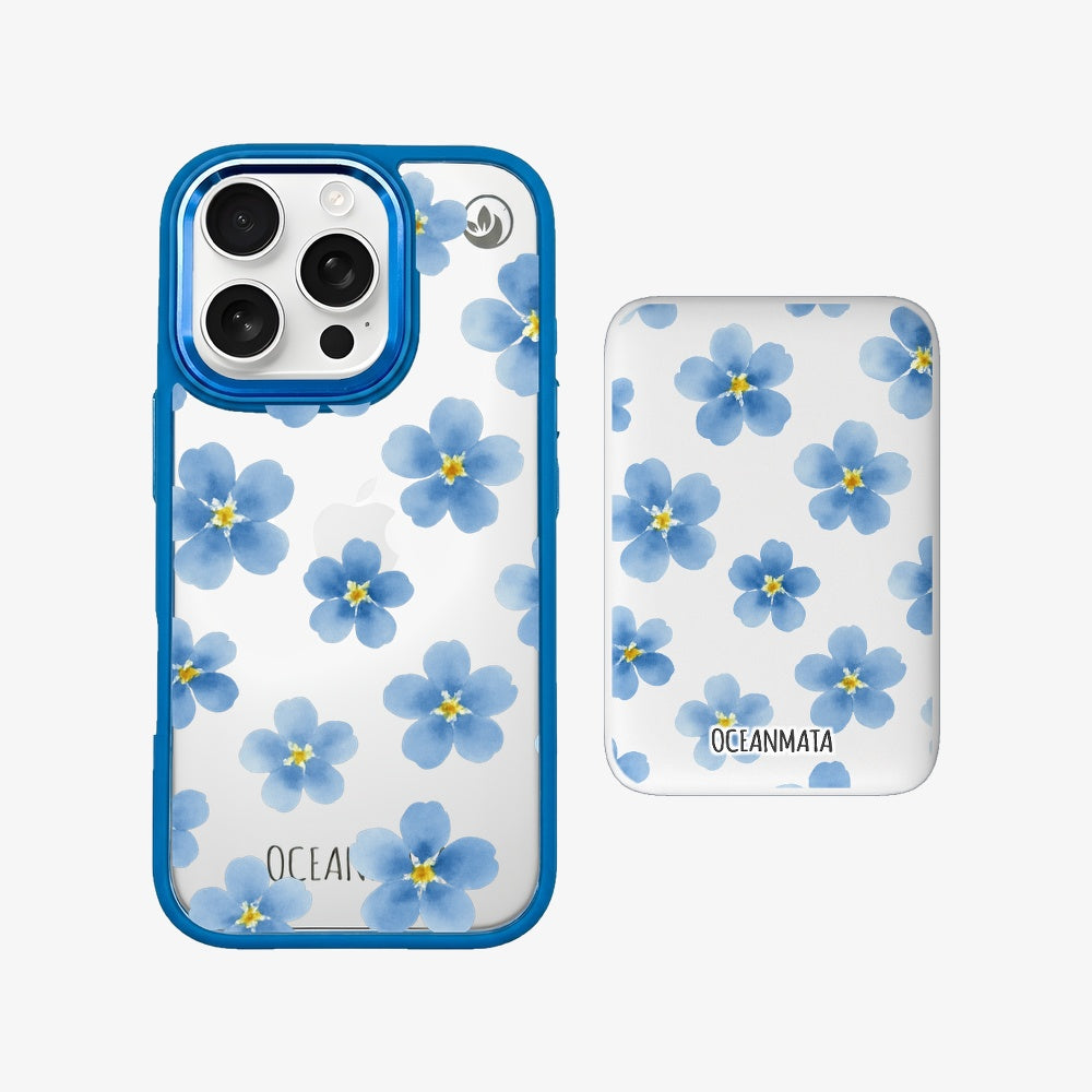 Powerbank MagSafe - "forget-me-not" - nachhaltig