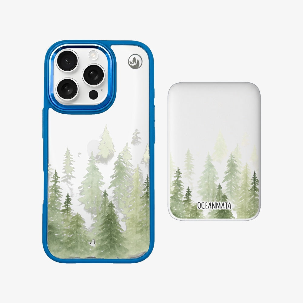 Powerbank MagSafe - "northernpines" - nachhaltig