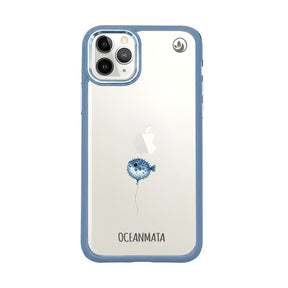 iPhone 11 pro Hülle - kugelfisch blau - "Pufferfish" - nachhaltig
