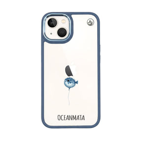 iPhone 13 Hülle - kugelfisch blau - "Pufferfish" - nachhaltig