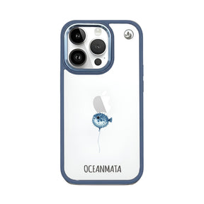iPhone 14 pro Hülle - kugelfisch blau - "Pufferfish" - nachhaltig