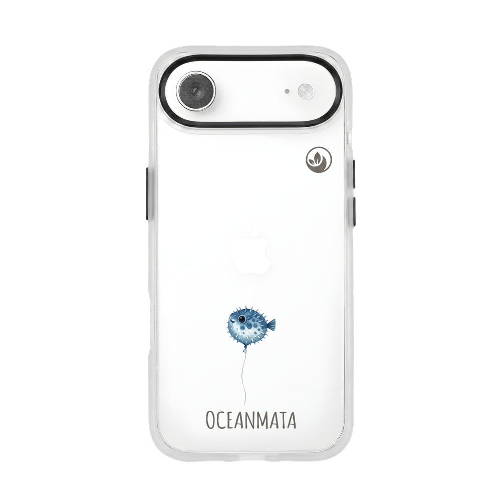 iPhone 17 Air Hülle - kugelfisch blau - "Pufferfish" - nachhaltig