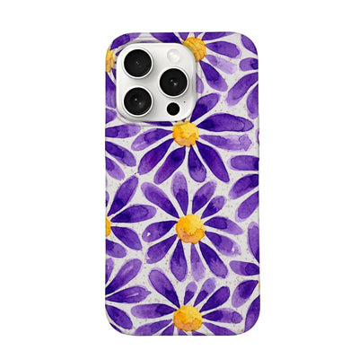iPhone 15 pro max Hülle - Blumen lila - "purplebloom" - nachhaltig
