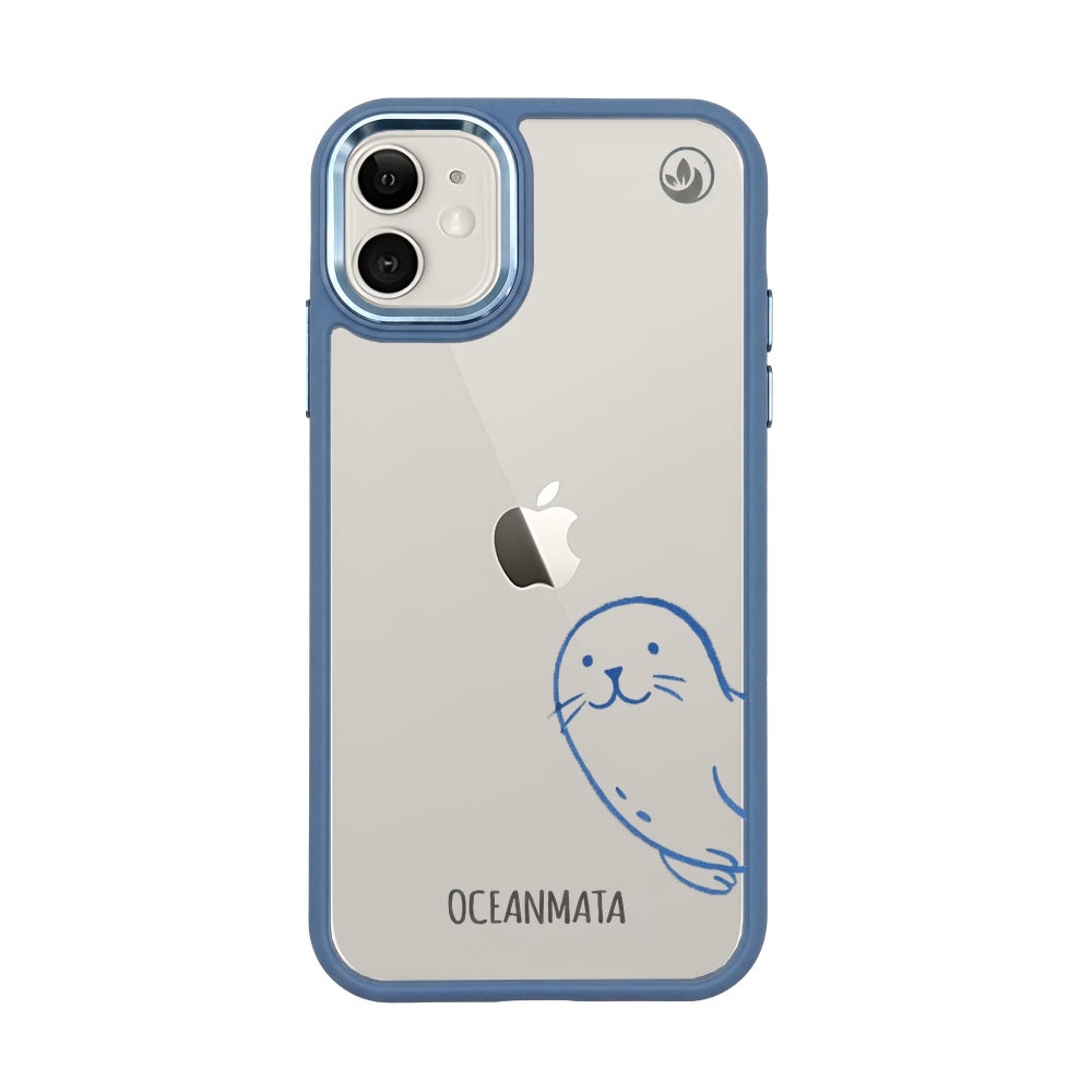 iPhone 11 Hülle - Robbe blau - "Robby" - nachhaltig