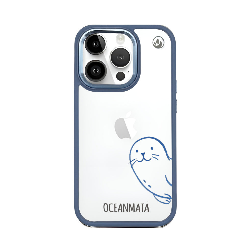 iPhone 14 pro max Hülle - Robbe blau - "Robby" - nachhaltig