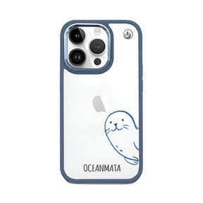 iPhone 14 pro max Hülle - Robbe blau - "Robby" - nachhaltig