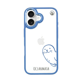 iPhone 16 Hülle - Robbe blau - "Robby" - nachhaltig