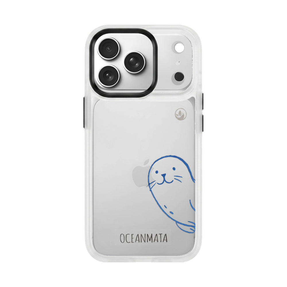 iPhone 17 pro max Hülle - Robbe blau - "Robby" - nachhaltig