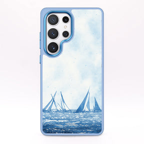 Samsung S24 Hülle - segeln blau - "BlueHorizon" - nachhaltig