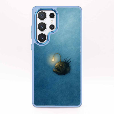 Samsung S25 Ultra Case - Anglerfish blue - "Sour" - sustainable