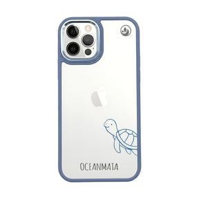 iPhone 12 pro / iPhone 12 Hülle - Schildkröte blau - "Schildi" - nachhaltig