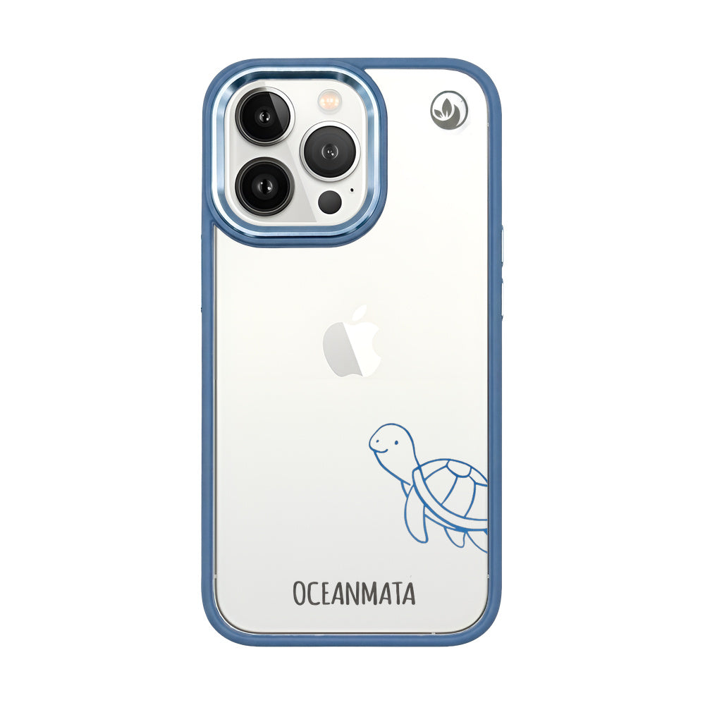 iPhone 13 pro max Hülle - Schildkröte blau - "Schildi" - nachhaltig