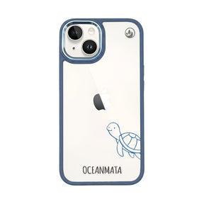 iPhone 14 Hülle - Schildkröte blau - "Schildi" - nachhaltig