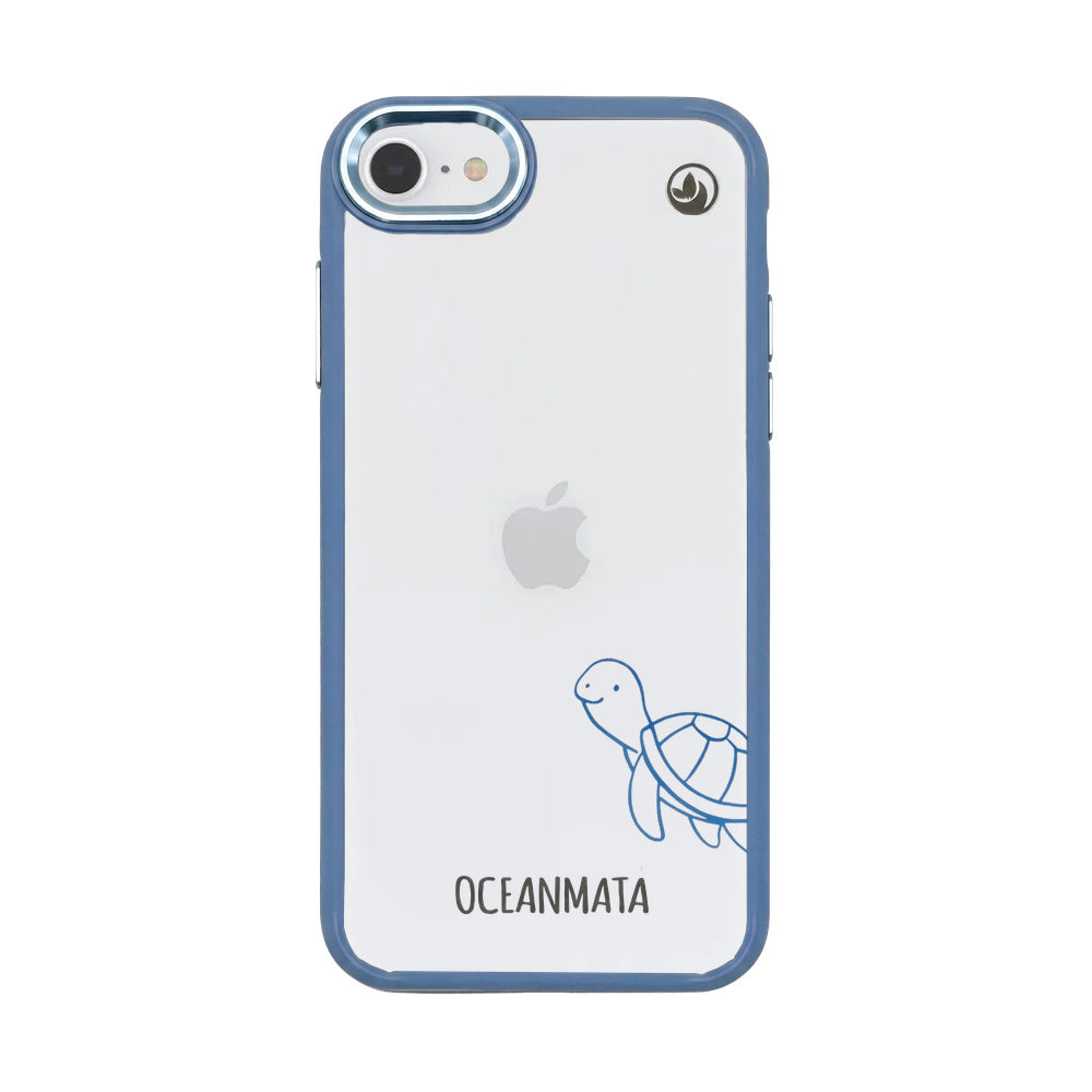iPhone SE/7/8 Hülle - Schildkröte blau - "Schildi" - nachhaltig