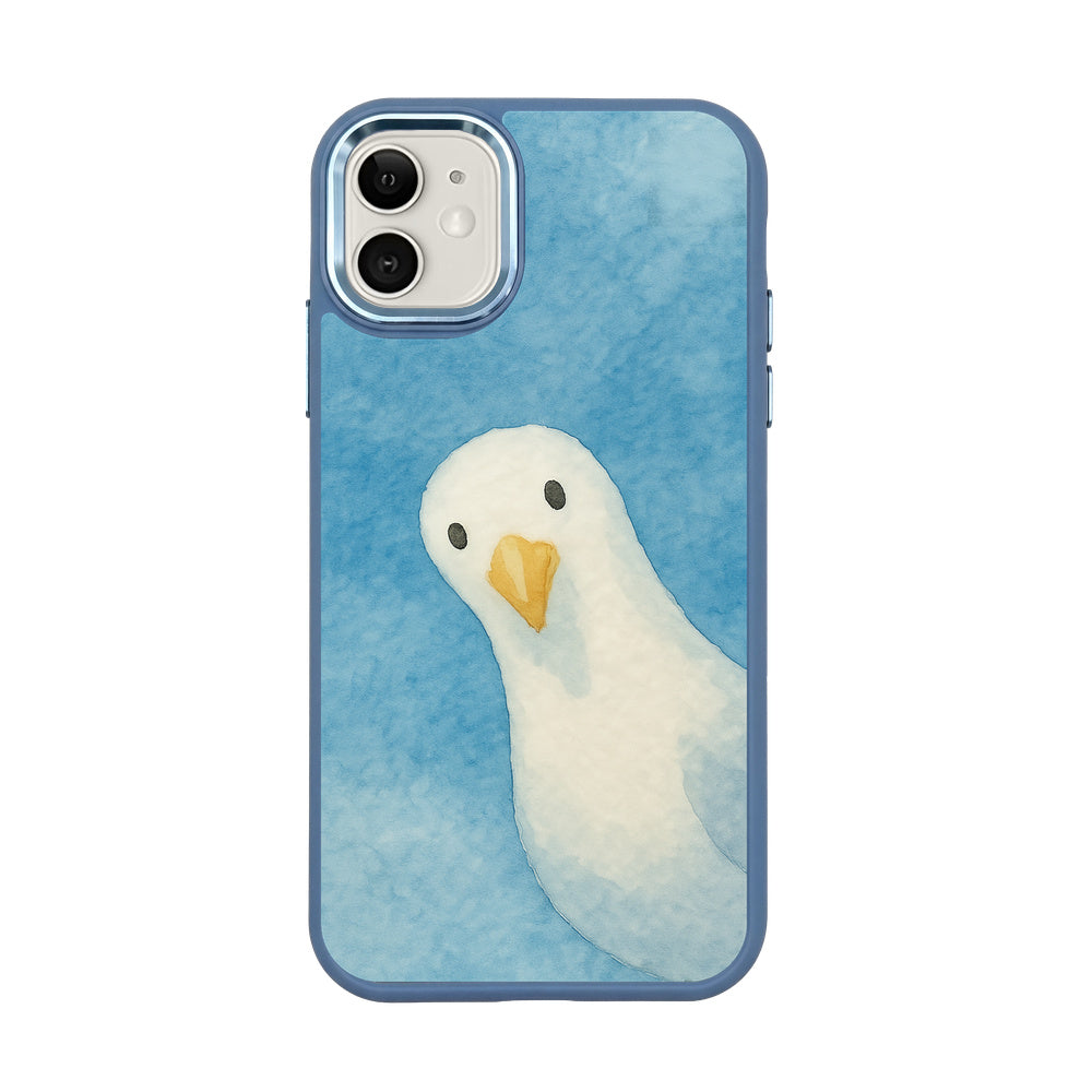 iPhone 11 Hülle - Möwe blau - "Seagull" - nachhaltig
