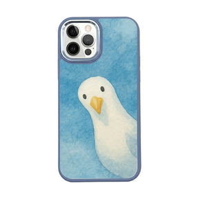 iPhone 12 pro / iPhone 12 Hülle - Möwe blau - "Seagull" - nachhaltig