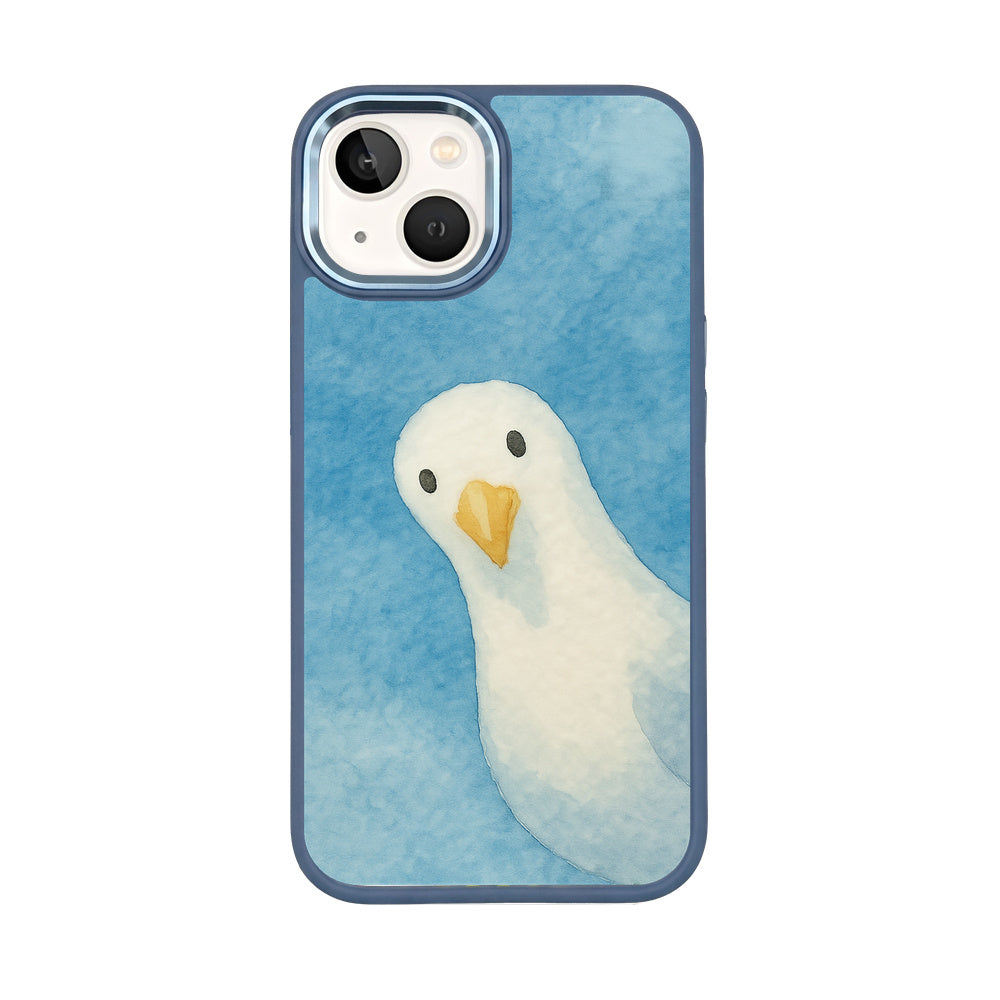 iPhone 13 Hülle - Möwe blau - "Seagull" - nachhaltig