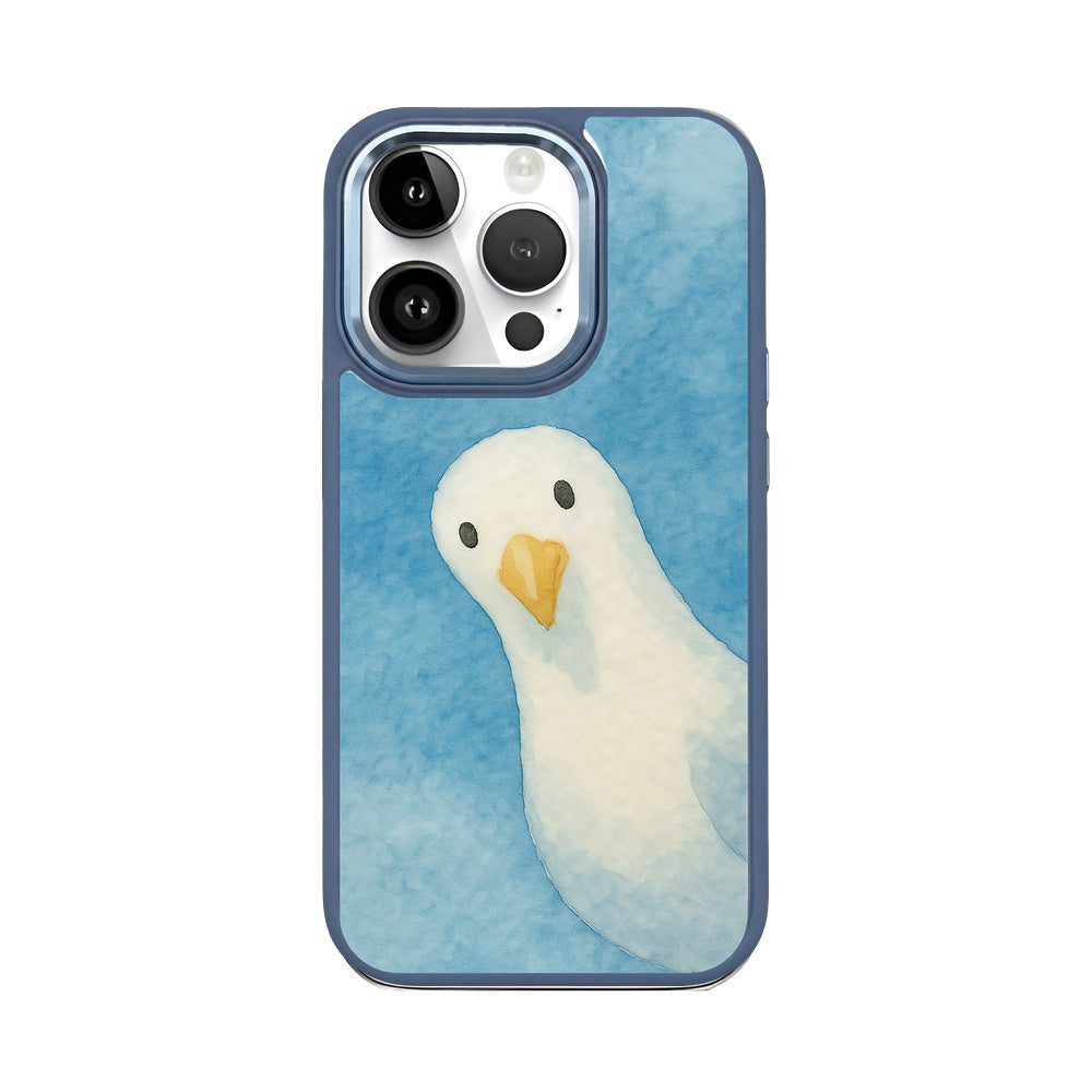 iPhone 14 pro max Hülle - Möwe blau - "Seagull" - nachhaltig