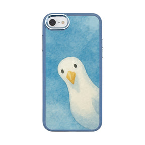 iPhone SE/7/8 Hülle - Möwe blau - "Seagull" - nachhaltig