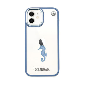 iPhone 12 mini Hülle - Seepferdchen weiß - "SeahorseTale" - nachhaltig