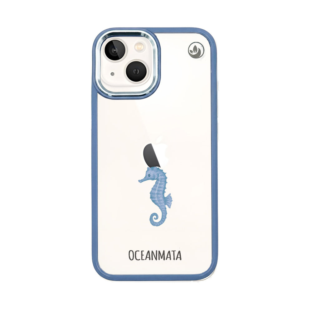iPhone 13 mini Hülle - Seepferdchen weiß - "SeahorseTale" - nachhaltig