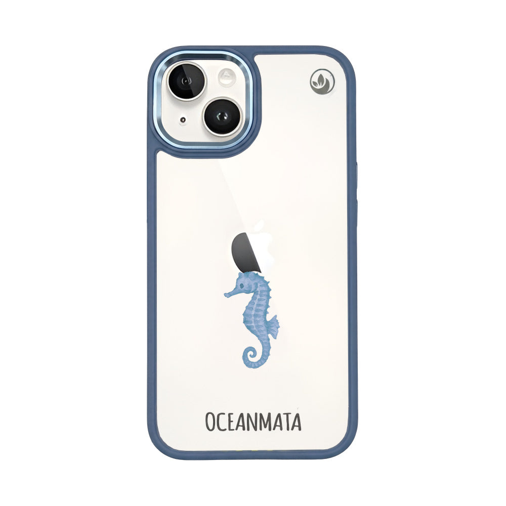 iPhone 14 Hülle - Seepferdchen weiß - "SeahorseTale" - nachhaltig