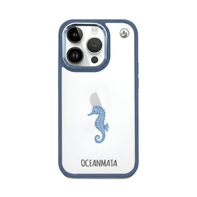 iPhone 14 pro max Hülle - Seepferdchen weiß - "SeahorseTale" - nachhaltig