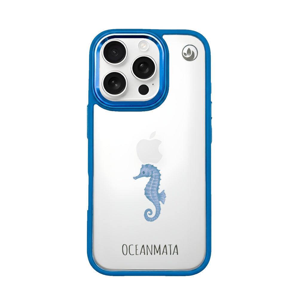 iPhone 16 pro max Hülle - Seepferdchen weiß - "SeahorseTale" - nachhaltig