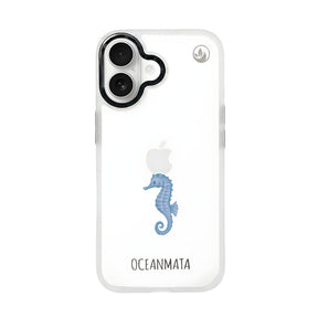 iPhone 17 Hülle - Seepferdchen weiß - "SeahorseTale" - nachhaltig