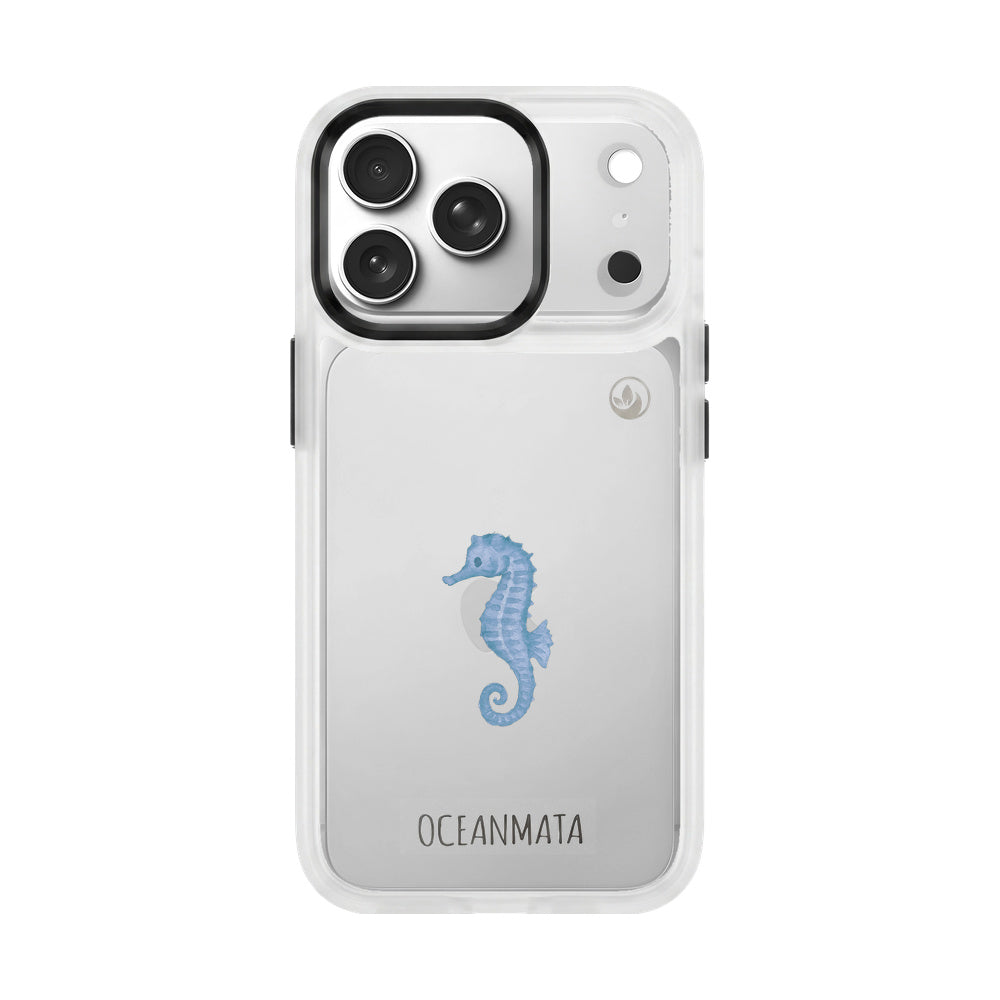 iPhone 17 pro max Hülle - Seepferdchen weiß - "SeahorseTale" - nachhaltig