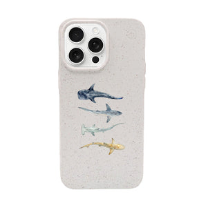 Biologisch abbaubare Handyhülle iPhone 16 pro Sharkproject — kompostierbar — Vorderseite