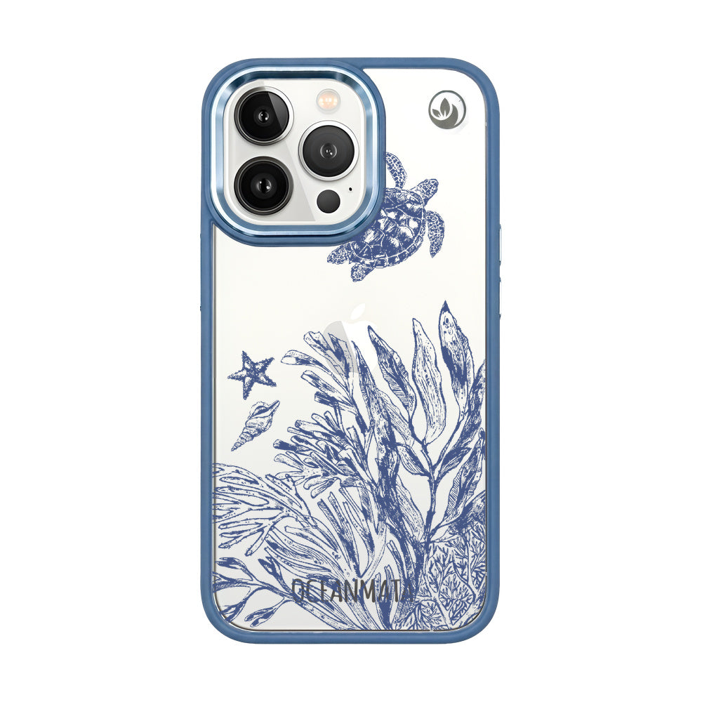 iPhone 13 pro Hülle - Schildkröten blau - "Silent Wave" - nachhaltig