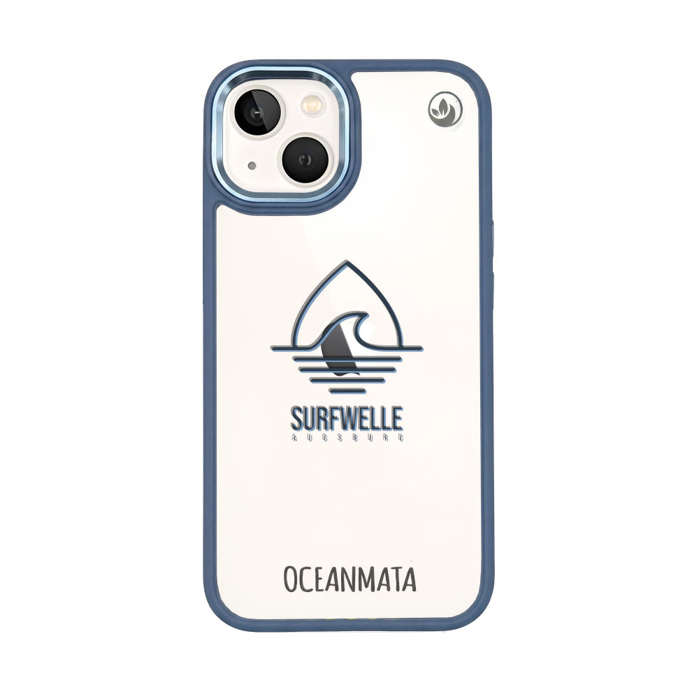 iPhone 13 Hülle - Surfwelle blau - "Surfwelle Augsburg" - nachhaltig