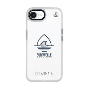 iPhone 16e Hülle - Surfwelle blau - "Surfwelle Augsburg" - nachhaltig