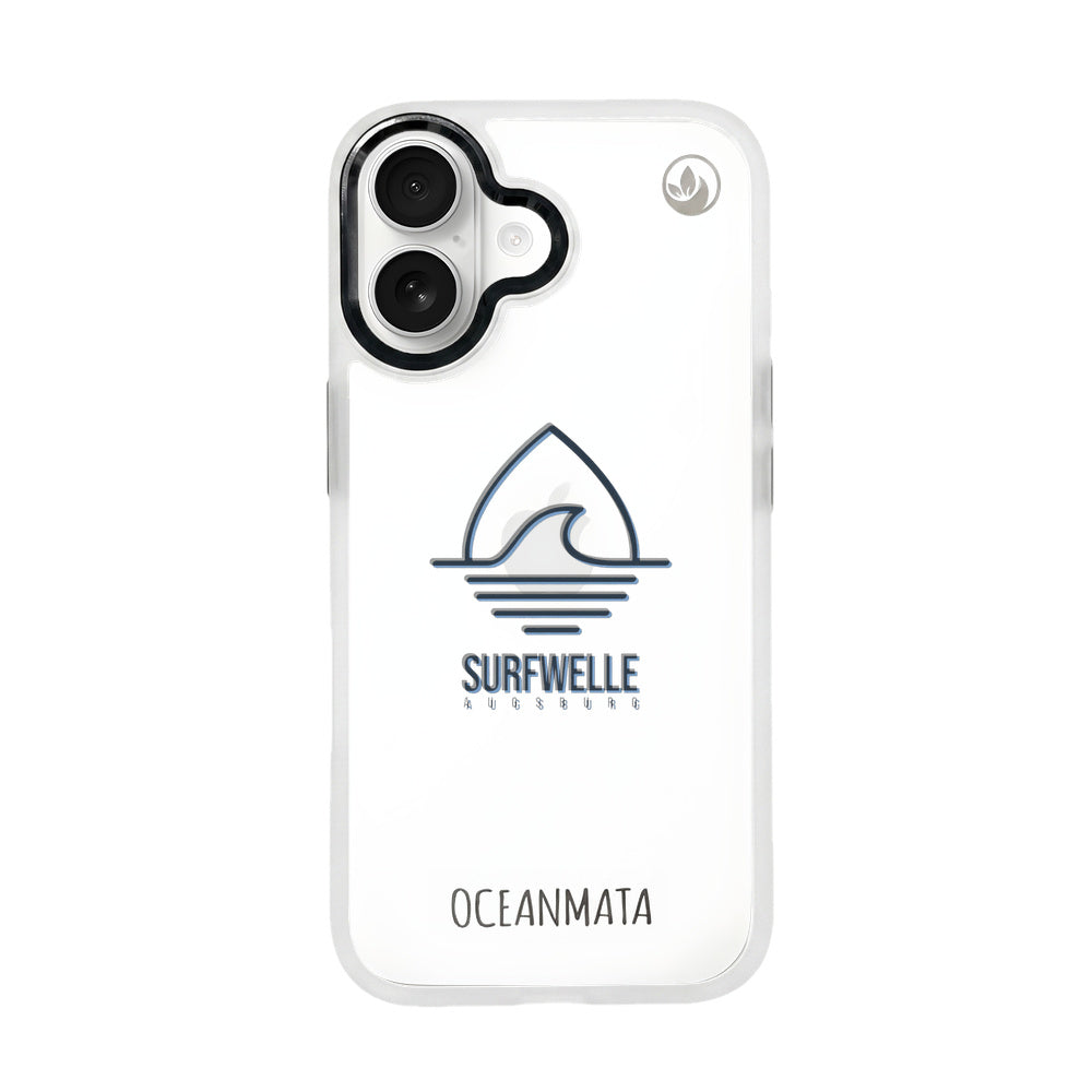 iPhone 17 Hülle - Surfwelle blau - "Surfwelle Augsburg" - nachhaltig