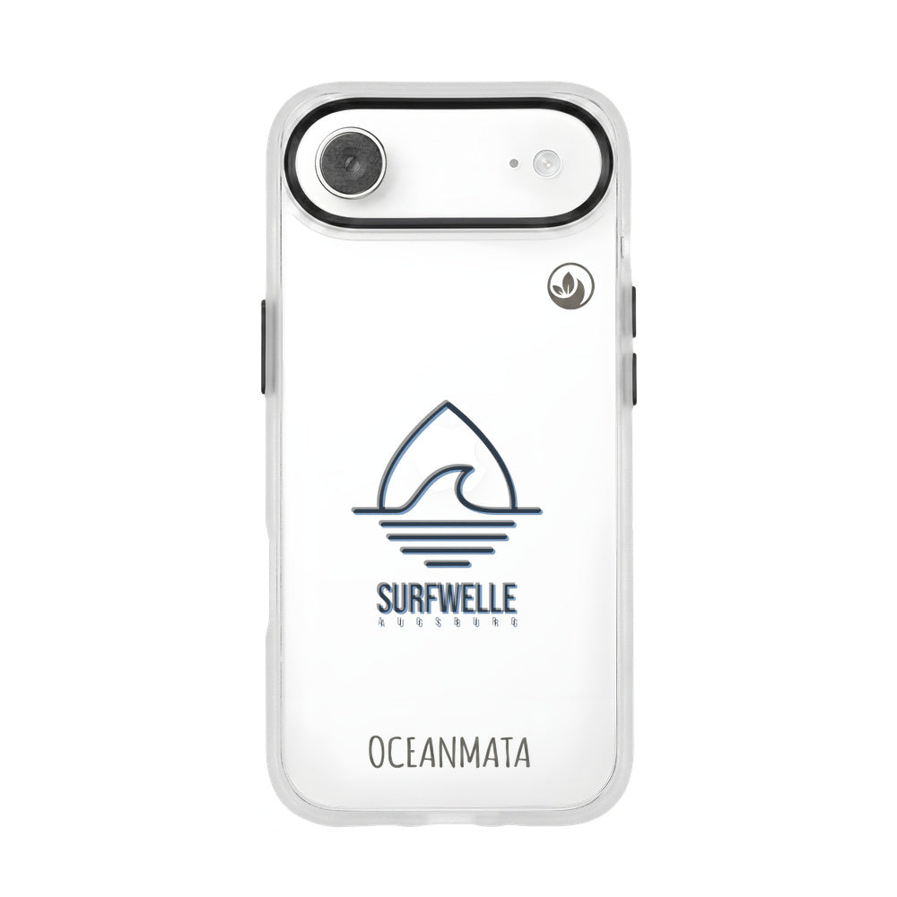 iPhone 17 Air Hülle - Surfwelle blau - "Surfwelle Augsburg" - nachhaltig