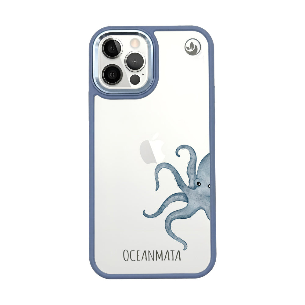 iPhone 12 pro / iPhone 12 Hülle - Oktopus blau - "TentacleTheory" - nachhaltig