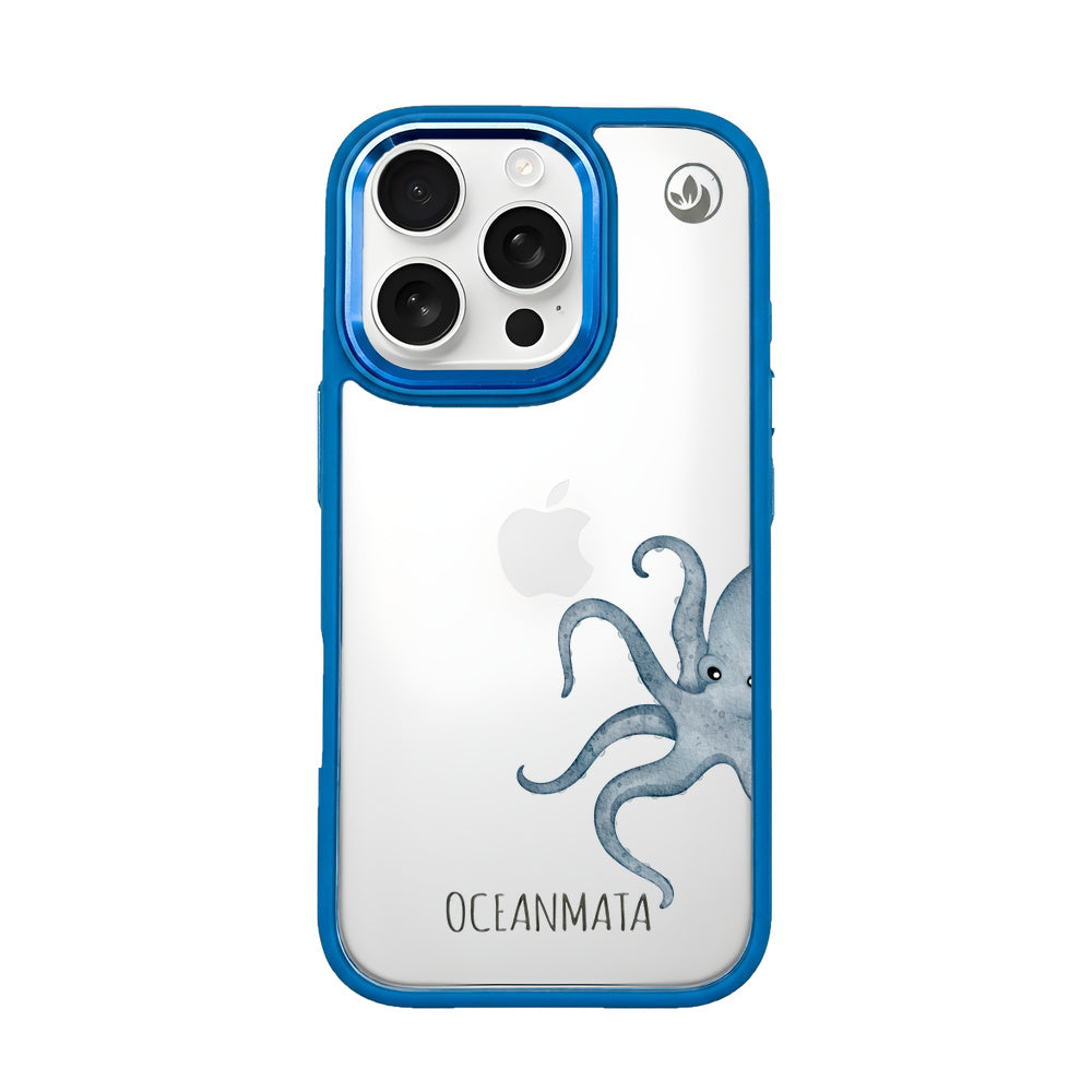 iPhone 16 pro Hülle - Oktopus blau - "TentacleTheory" - nachhaltig