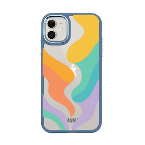 iPhone 11 Hülle - bunte Wellen - "Tide Flow" - nachhaltig