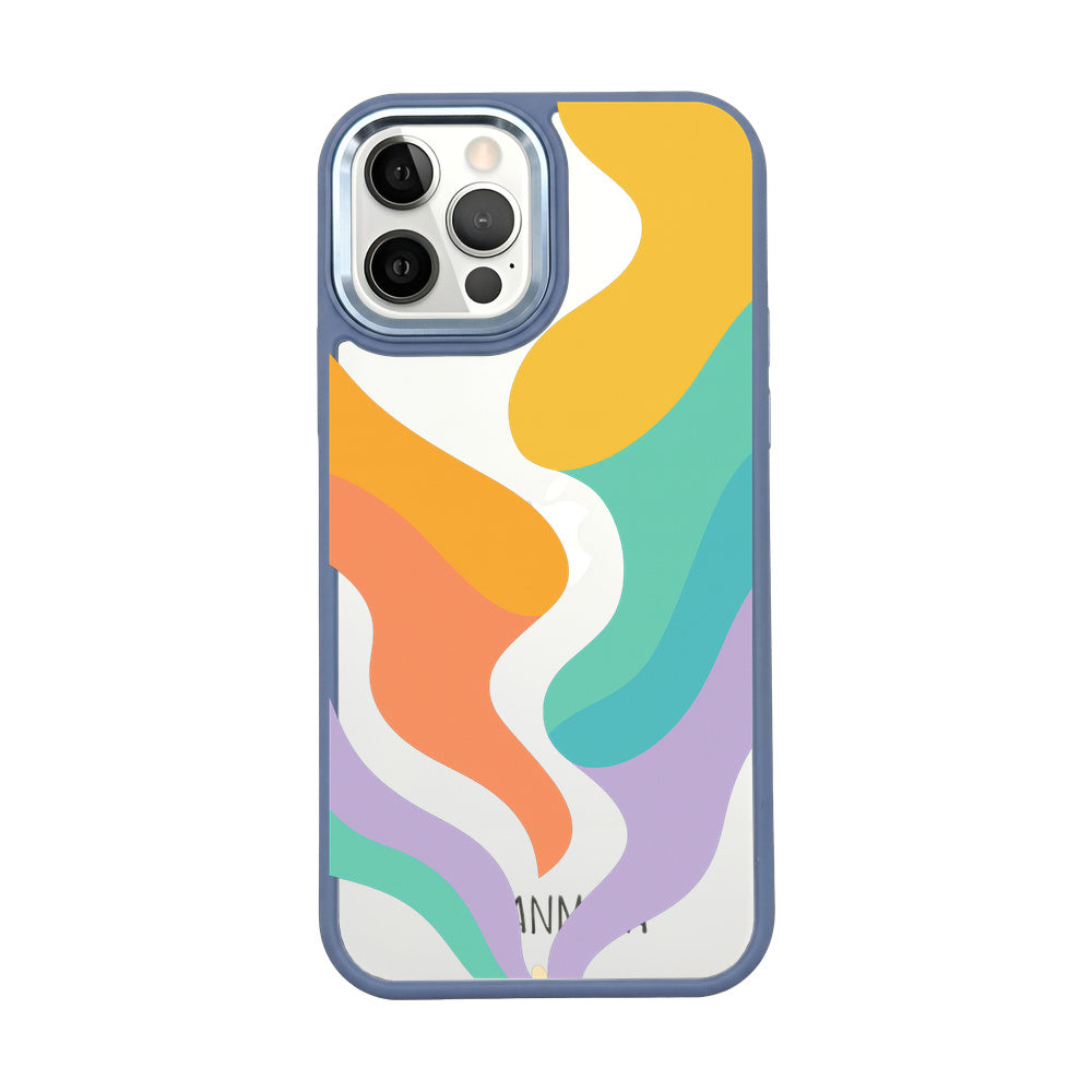 iPhone 12 pro / iPhone 12 Hülle - bunte Wellen - "Tide Flow" - nachhaltig