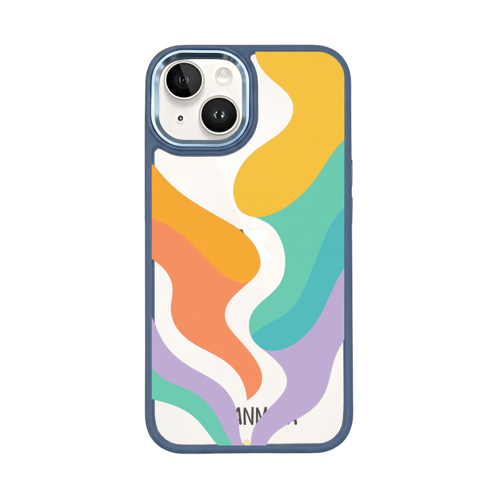 iPhone 14 Hülle - bunte Wellen - "Tide Flow" - nachhaltig