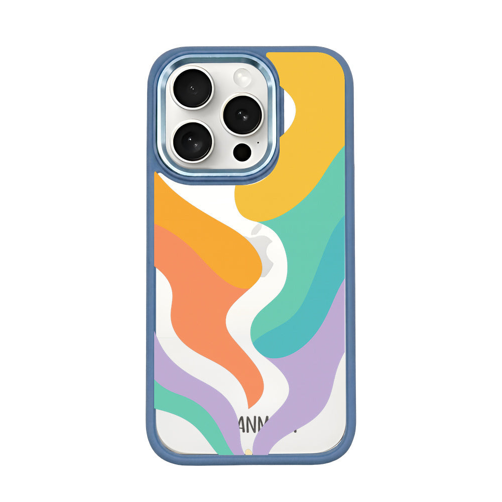 iPhone 15 pro Hülle - bunte Wellen - "Tide Flow" - nachhaltig