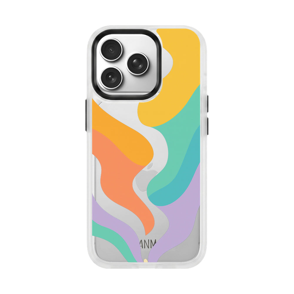 iPhone 17 pro Hülle - bunte Wellen - "Tide Flow" - nachhaltig