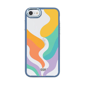 iPhone SE/7/8 Hülle - bunte Wellen - "Tide Flow" - nachhaltig