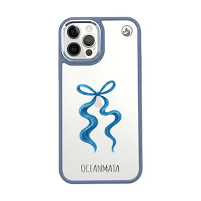 iPhone 12 pro / iPhone 12 Hülle - Schleife blau - "tideknot" - nachhaltig