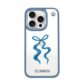 iPhone 15 pro Hülle - Schleife blau - "tideknot" - nachhaltig